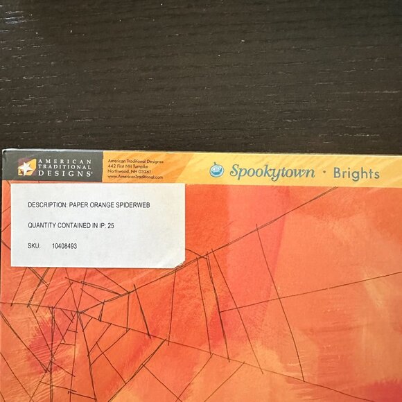 American Traditional Designs Spookytown Halloween Scrapbook Paper 12"x12" - Picture 2 of 3